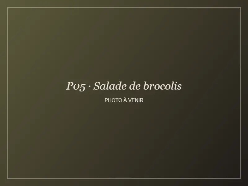 Salade de brocolis croquante dans un bol